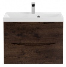 Тумба подвесная с раковиной BelBagno MARINO-700-2C-SO-RW-P 70 см, Rovere Moro