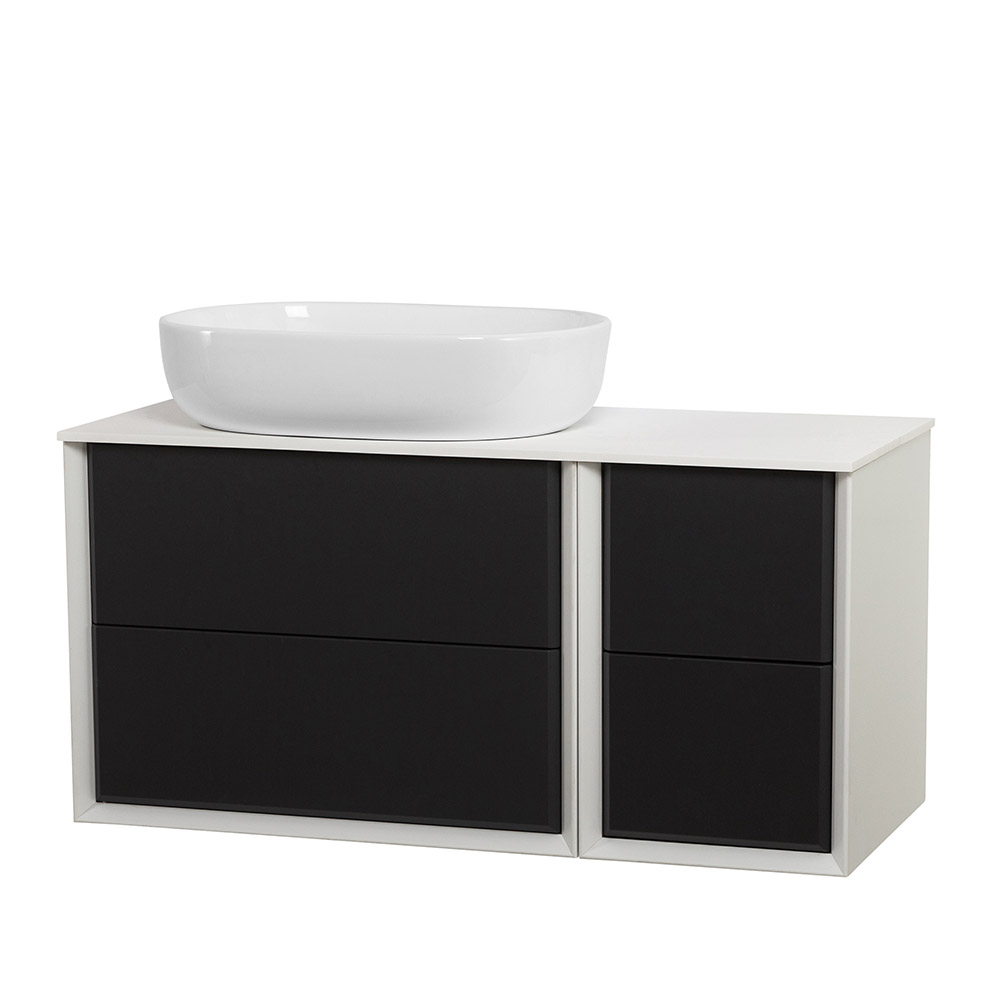 Приобрести cezares тумба со столешницей подвесная bellagio 106 см grafite, графит 54715