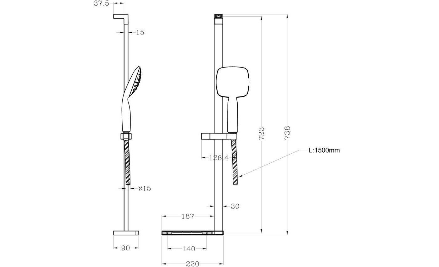 Приобрести lemark душевой гарнитур, хром lm8073c