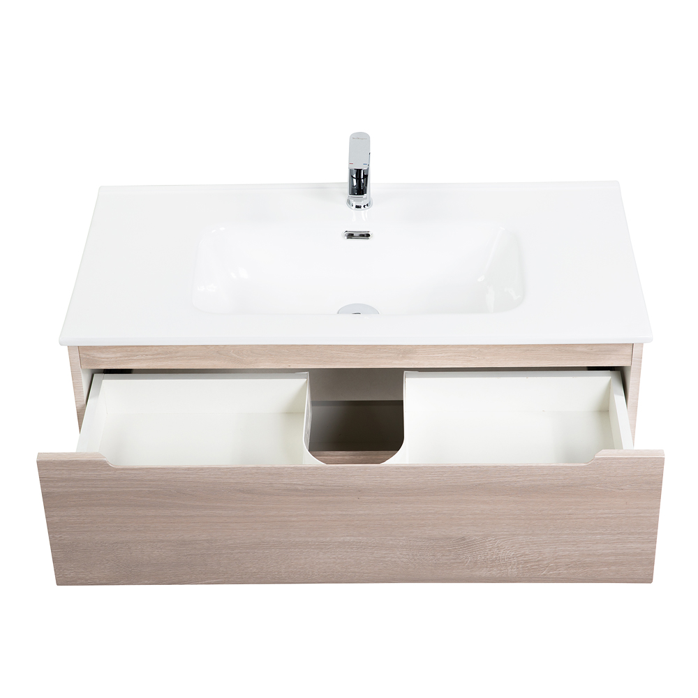 Приобрести belbagno тумба с раковиной etna 100 см, подвесная rovere grigio, белая раковина