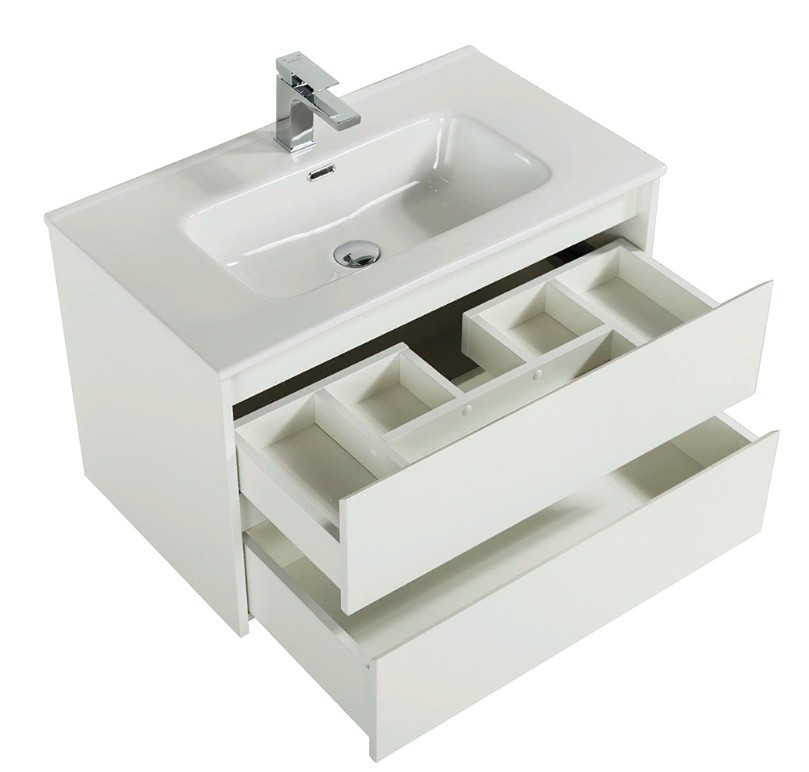 Приобрести тумба подвесная с раковиной belbagno kraft-800-2c-so-bo 80 см, bianco opaco