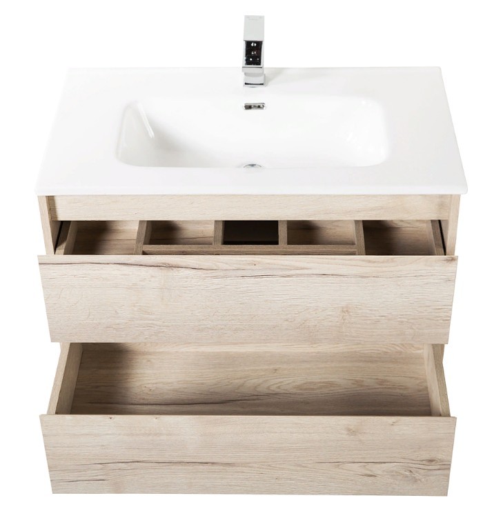 Приобрести тумба подвесная с раковиной belbagno kraft-800-2c-so-rgb 80 см, rovere galifax bianco