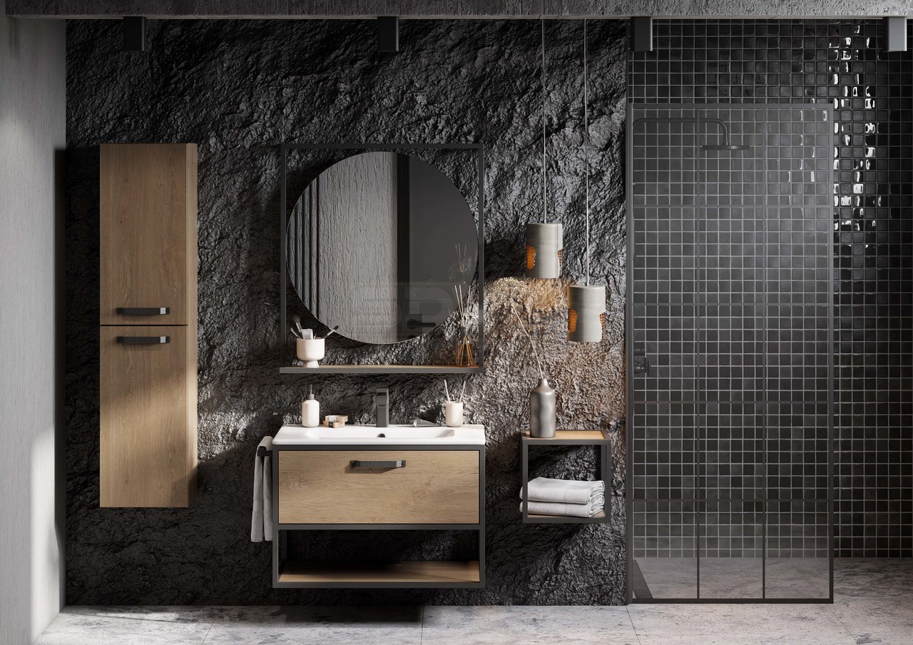 Приобрести акватон зеркало лофт фабрик 80, дуб эндгрейн