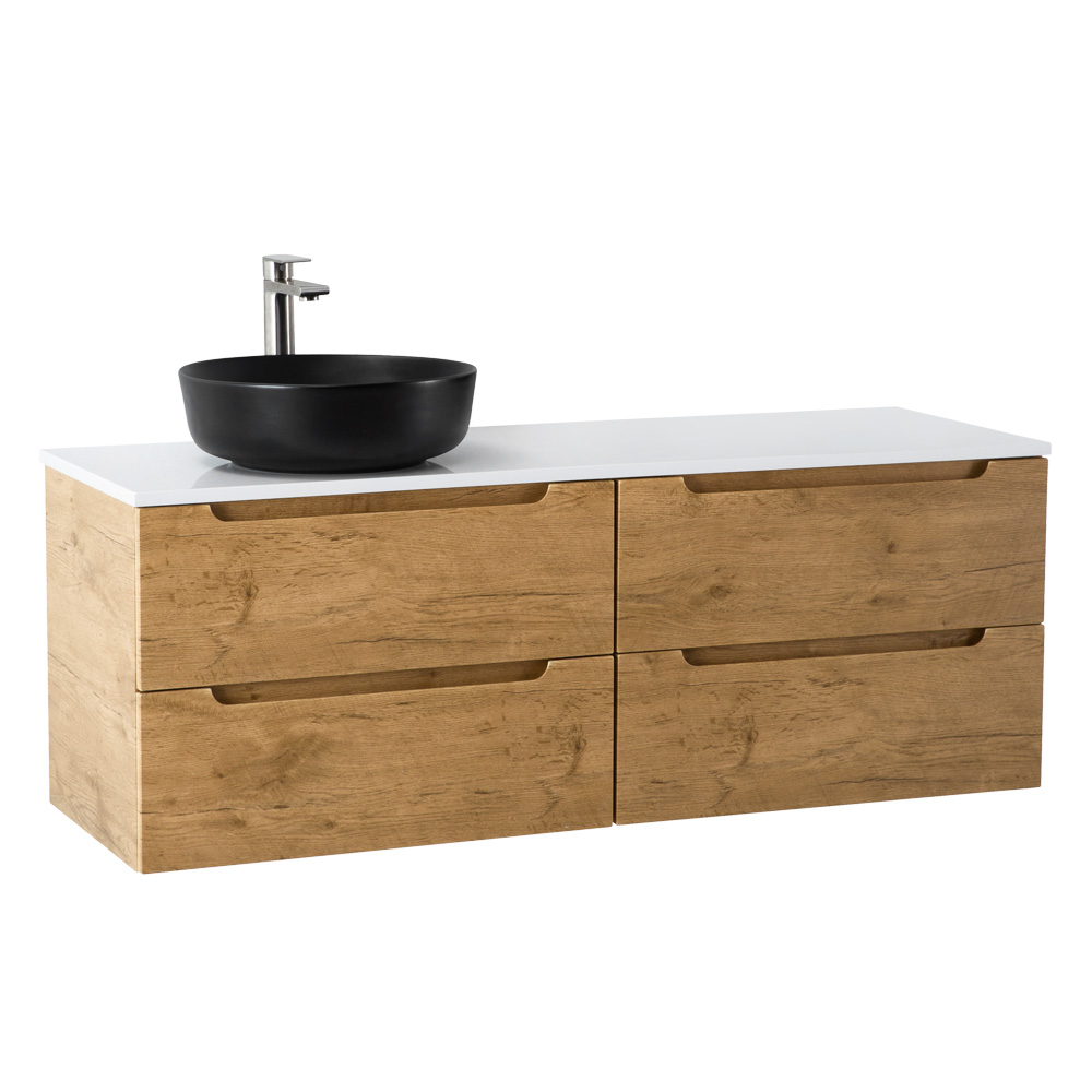 Приобрести belbagno тумба со столешницей etna 120 см, подвесная rovere nature, раковина слева