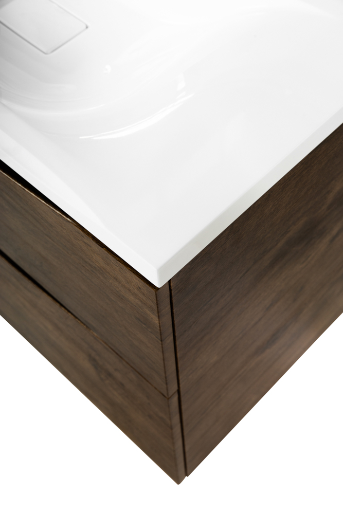 Приобрести belbagno тумба с раковиной marino-h60 80 см, подвесная rovere moro, белая раковина