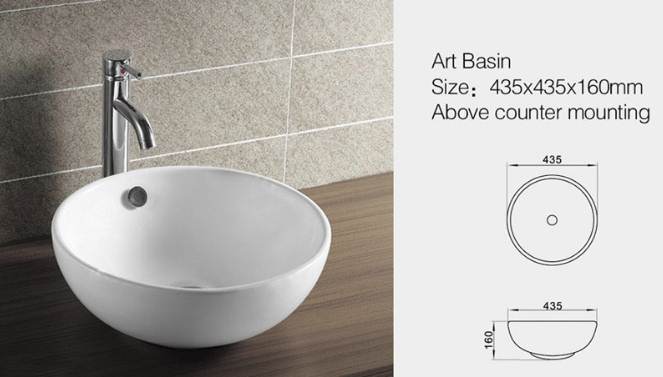 Приобрести раковина-чаша ceramalux 43 см 9003а