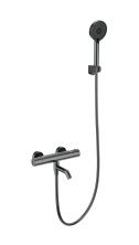 Смеситель для ванны с душем и термостатом WONZON & WOGHAND, Темный графит (WW-B3029-A1-BGG)