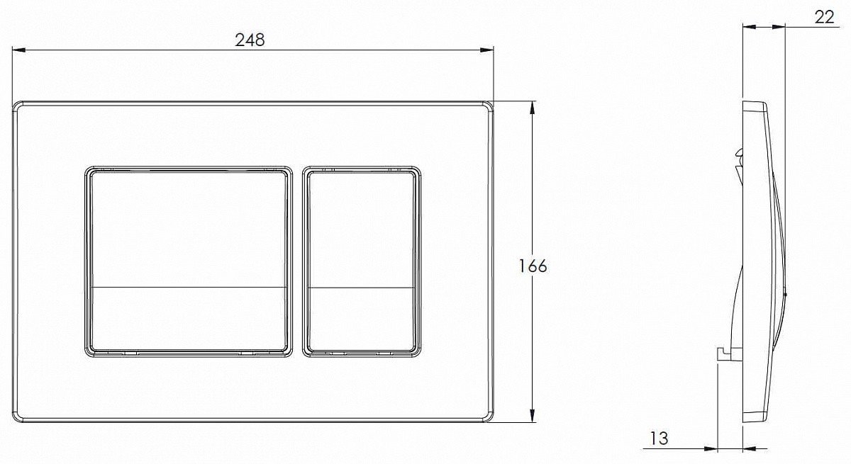 Приобрести azario смывная клавиша, хром глянцевый az-8200-0031