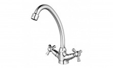 LEMARK Смеситель для кухни Contour с поворотным изливом, двухвентильный, хром LM7404C