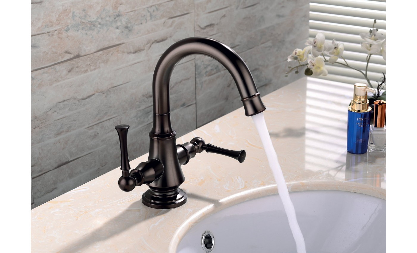 Приобрести lemark смеситель для раковины peretto с донным клапаном, черный\бронза lm6307rb