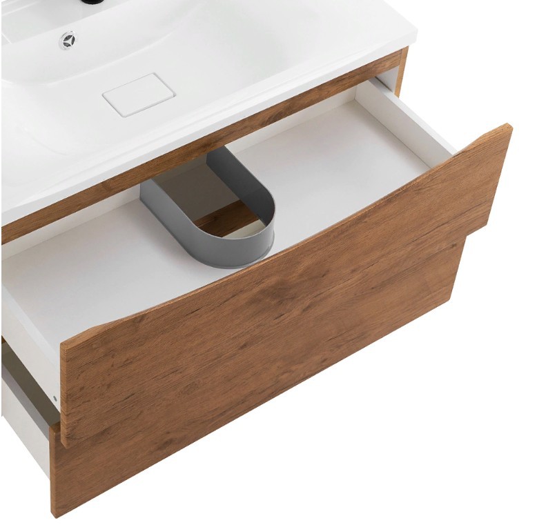 Приобрести тумба подвесная с раковиной belbagno marino-1000-2c-so-rn-p 100 см, rovere nature