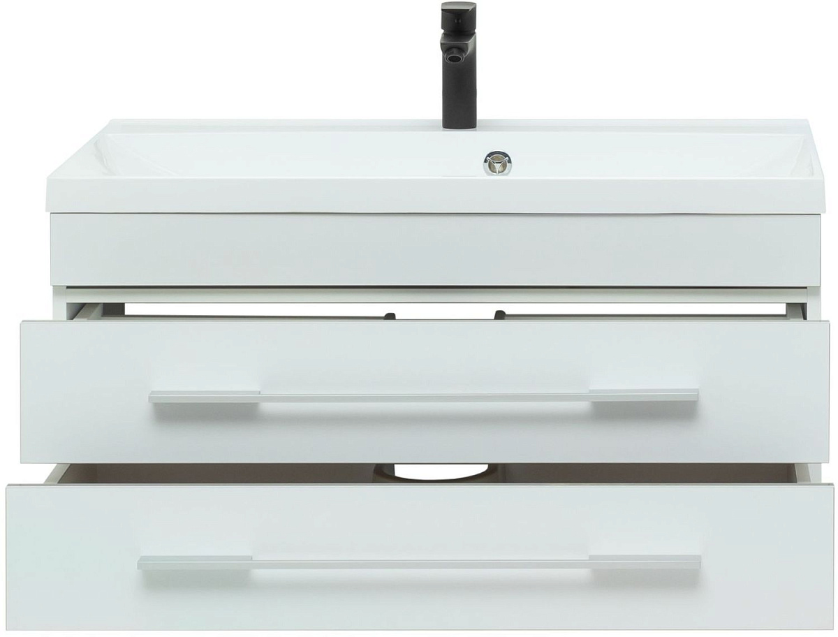 Приобрести aquanet тумба с раковиной верона 90 см, белая (подвесная 2 ящика)