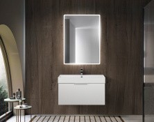 Cezares Тумба подвесная с раковиной PREMIUM 90 см Plisse Bianco opaco,белая 55441