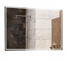 Зеркало Velvex Klaufs Media 100x70 см c антизапотеванием, Bluetooth, подсветка, сенсорное управление, zkKLA.me.100.al