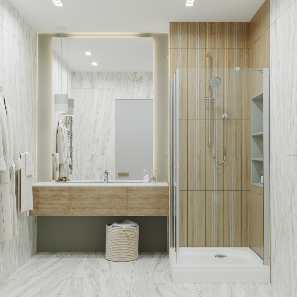 Приобрести тритон душевое ограждение форта 90х90 см, хром, прозрачное щ0000053344