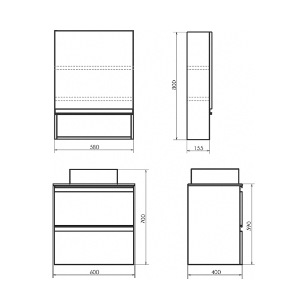 Приобрести сomforty тумба со столешницей и раковиной "эдинбург-60-2", светлый бетон с отверстием под смеситель
