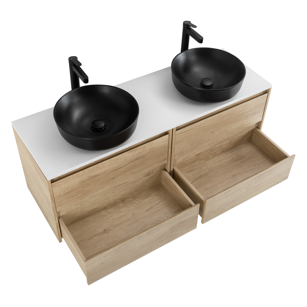 Приобрести belbagno тумба со столешницей kraft 140 см, подвесная rovere nebrasca nature