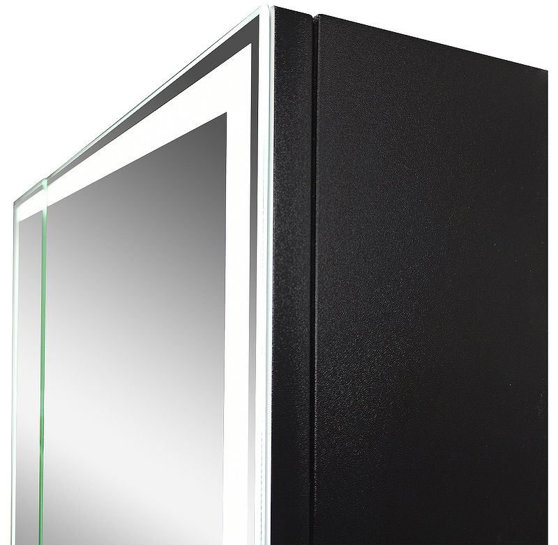 Приобрести continent зеркало шкаф с подсветкой mirror box black 80х80 см, сенсорный включатель, черное