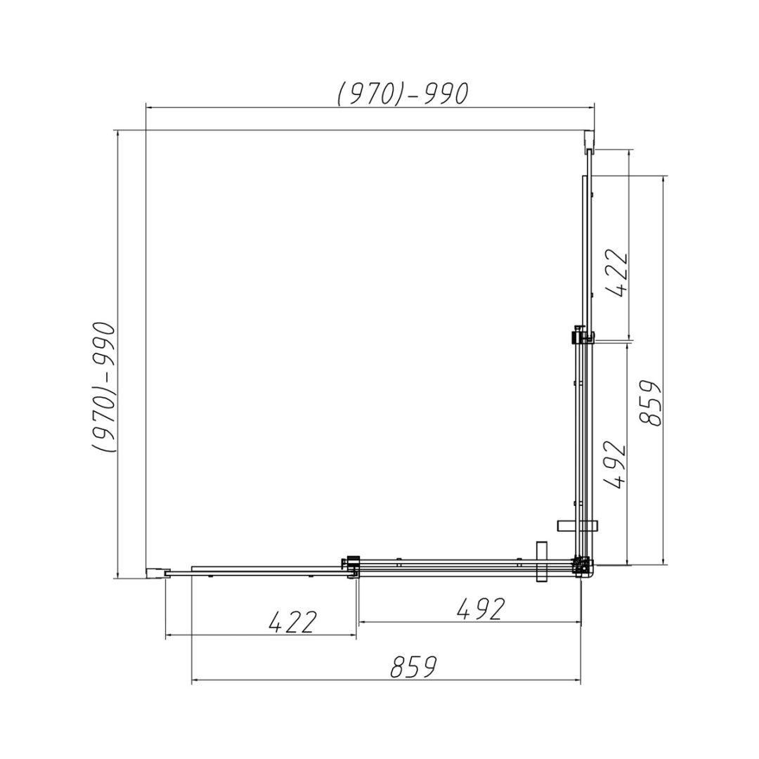 Приобрести vincea душевое ограждение dice 100х100 см, прозрачное, хром vss-4d100cl