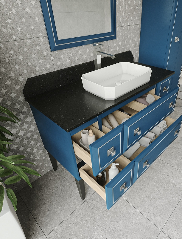 Приобрести caprigo тумба со столешницей напольная metropol 125 см, темно синяя 13716.30-061.crm.00.20/020.05