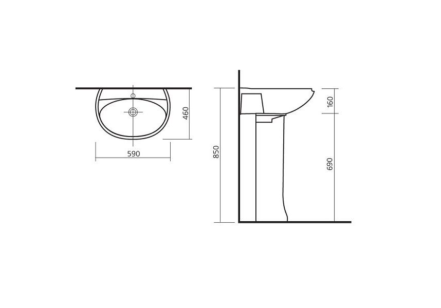 Приобрести раковина подвесная sanita виктория 60 см