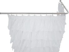 Aquanet Карниз для ванны угловой Г-образный 180х80 см