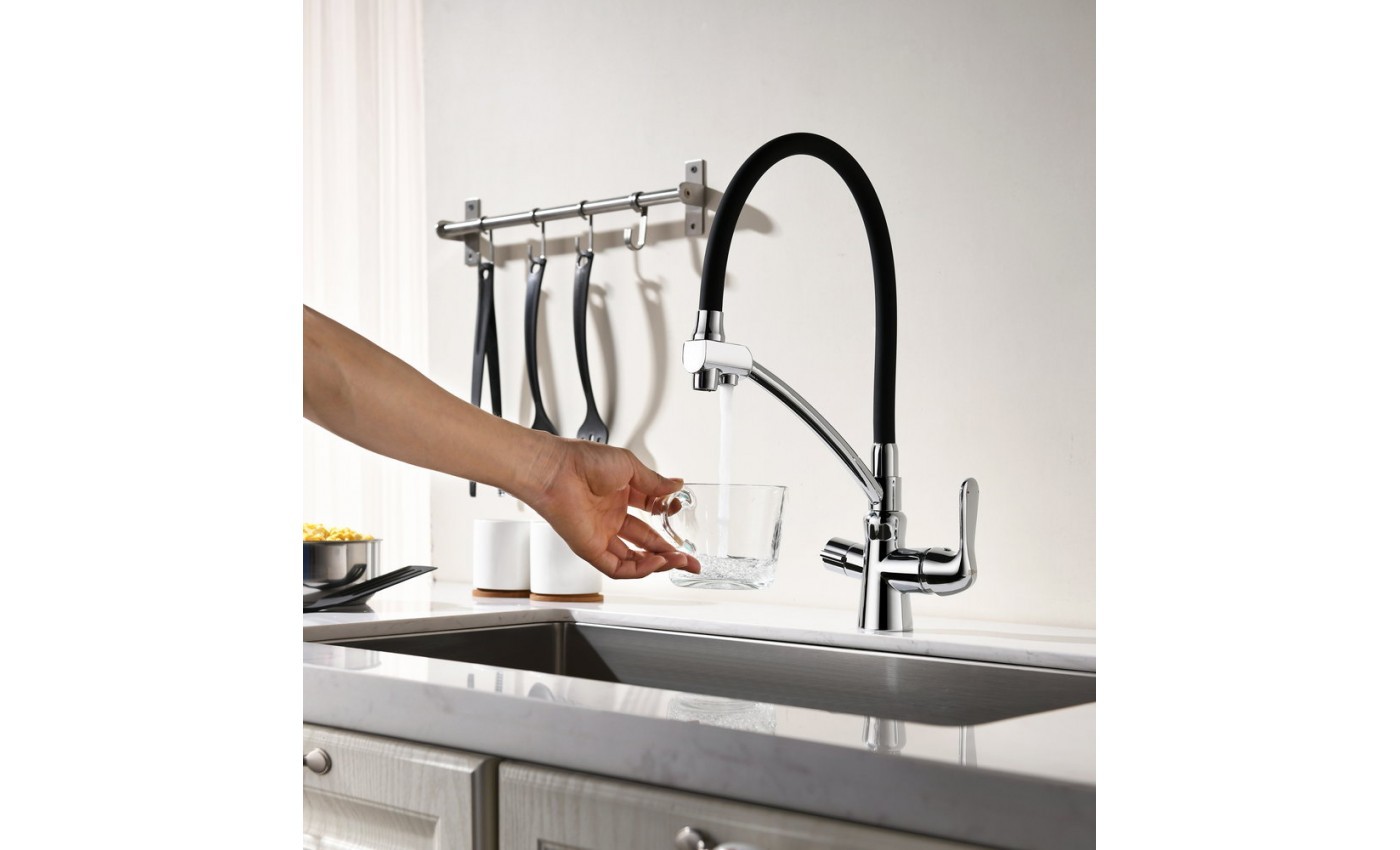 Приобрести lemark смеситель для кухни comfort с подключением к фильтру, хром lm3070c