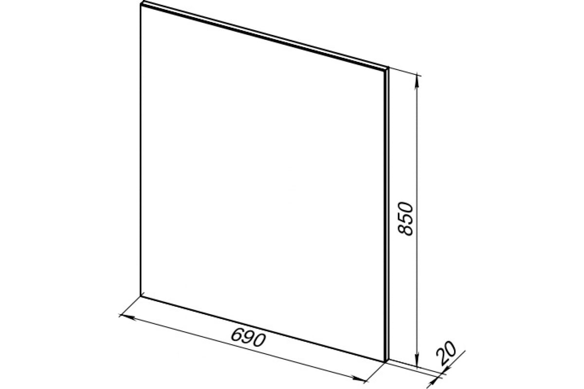 Приобрести aquanet зеркало lino 70 см, белое матовое