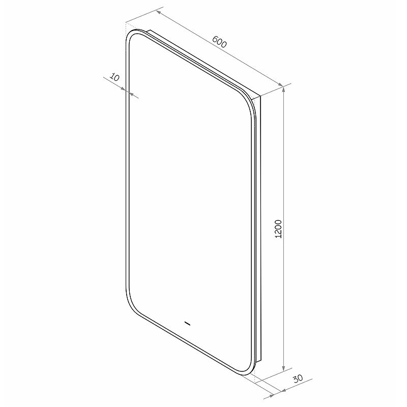 Приобрести continent зеркало с подсветкой torry 60х120 см, бесконтактный включатель, черное