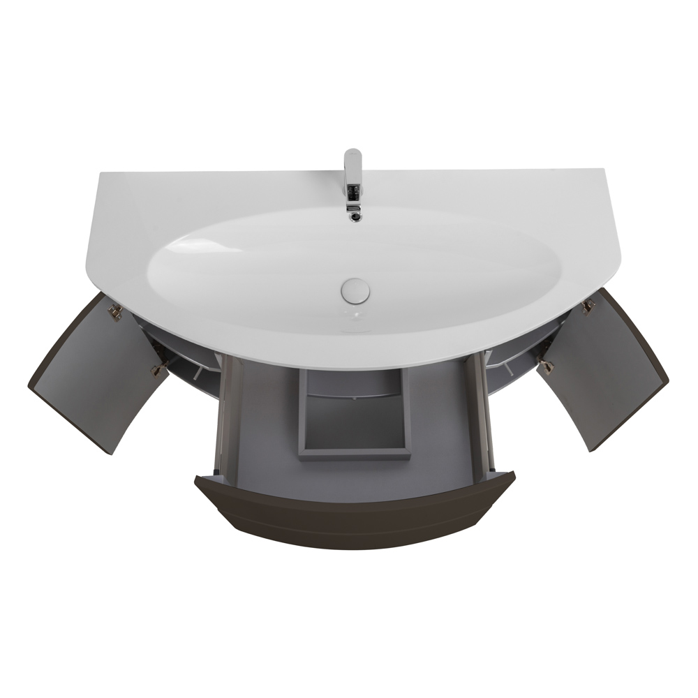 Приобрести cezares тумба подвесная с раковиной eden 121 см grigio talpa opaco, серая 54407