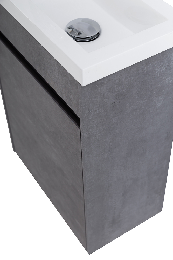 Приобрести belbagno тумба с раковиной pietra mini 40 см, подвесная с дверью 40-r stucco cemento, белая раковина