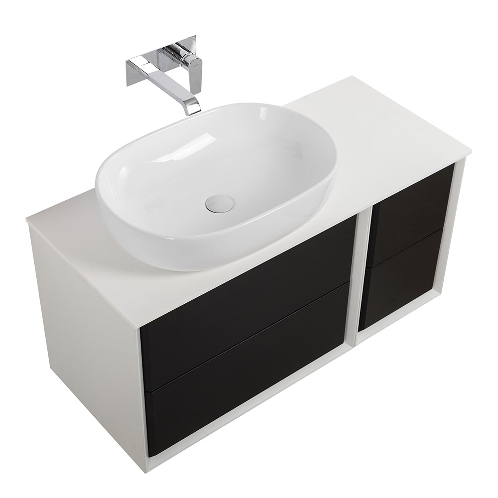 Приобрести cezares тумба со столешницей подвесная bellagio 106 см grafite, графит 54715