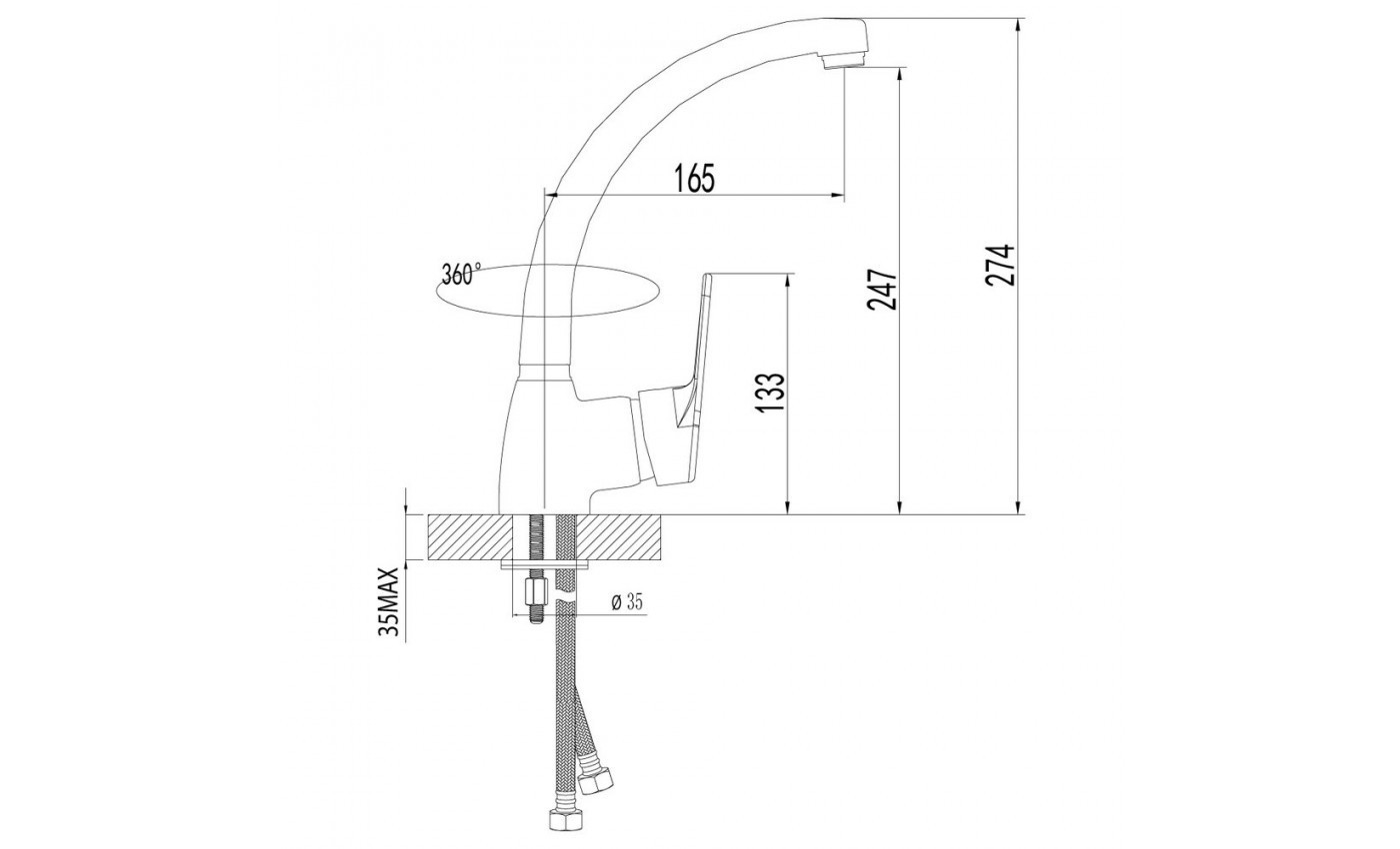 Приобрести lemark смеситель для кухни luna, хром lm4105c