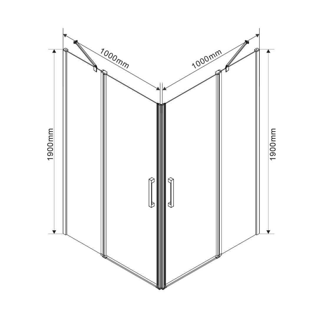 Приобрести vincea душевое ограждение orta 100х100 см, прозрачное, хром vss-1o1010cl