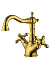 Смеситель для раковины WONZON & WOGHAND RETRO, Глянцевое золото (WW-88139020-PG)