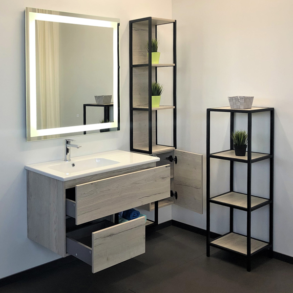 Приобрести сomforty полка напольная "мальме-40", дуб дымчатый