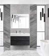 Cezares Тумба подвесная с раковиной MOLVENO 46 100 см Antracite, антрацит MOLVENO 46-100-2C-SO-ANTR