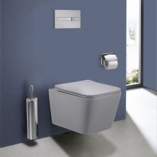Vincea Унитаз подвесной Piatti Q-Line, ультратонкое сиденье, микролифт, серый матовый VT1-12MG