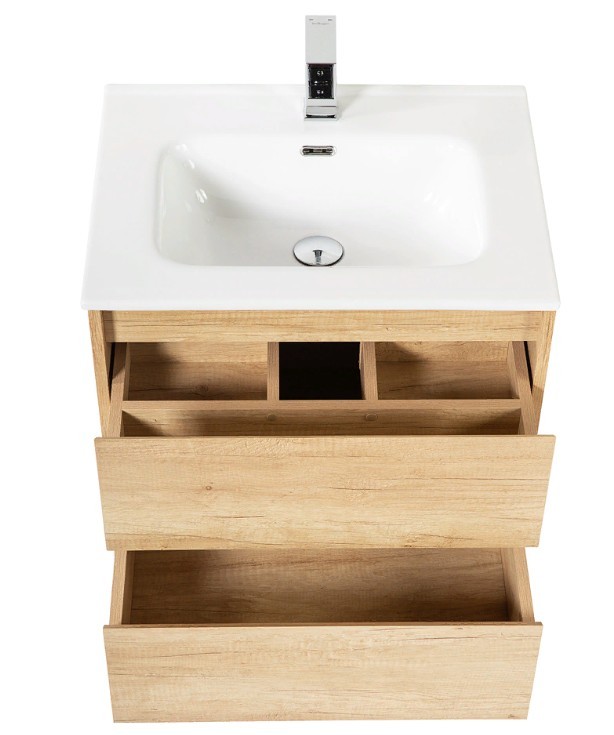 Приобрести тумба подвесная с раковиной belbagno kraft-700-2c-so-rnn 70 см, rovere nebrasca nature