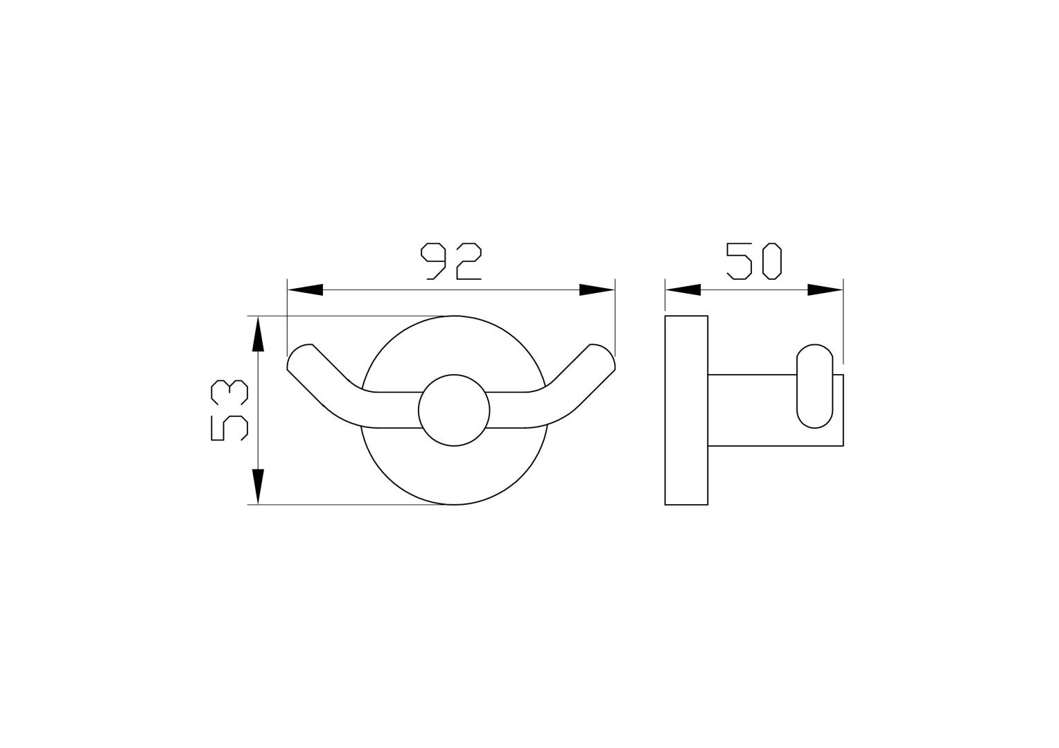 Приобрести двойной крючок для ванной wonzon & woghand easy, хром (ww-8125)