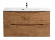 Тумба подвесная с раковиной BelBagno MARINO-1000-2C-SO-RN-P 100 см, Rovere Nature