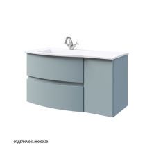 Caprigo Тумба с раковиной INTEGRA 100 см, левая, голубая, эмаль