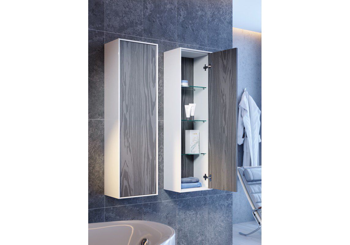 Приобрести пенал подвесной aqwella genesis п35/mg 35 см gen0535mg, белый/серый