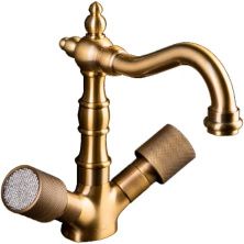Boheme Смеситель для раковины Royale Cristal, высокий, бронза\кристаллы 312-Royal/CRST