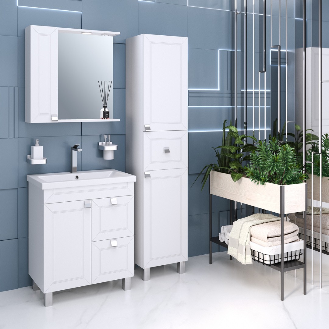 Приобрести зеркальный шкаф ostin 70см. левый