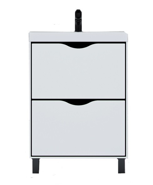 Приобрести тумба напольная с раковиной velvex rigli 60 см белый/графит tnrig.60.2y-21.631.231