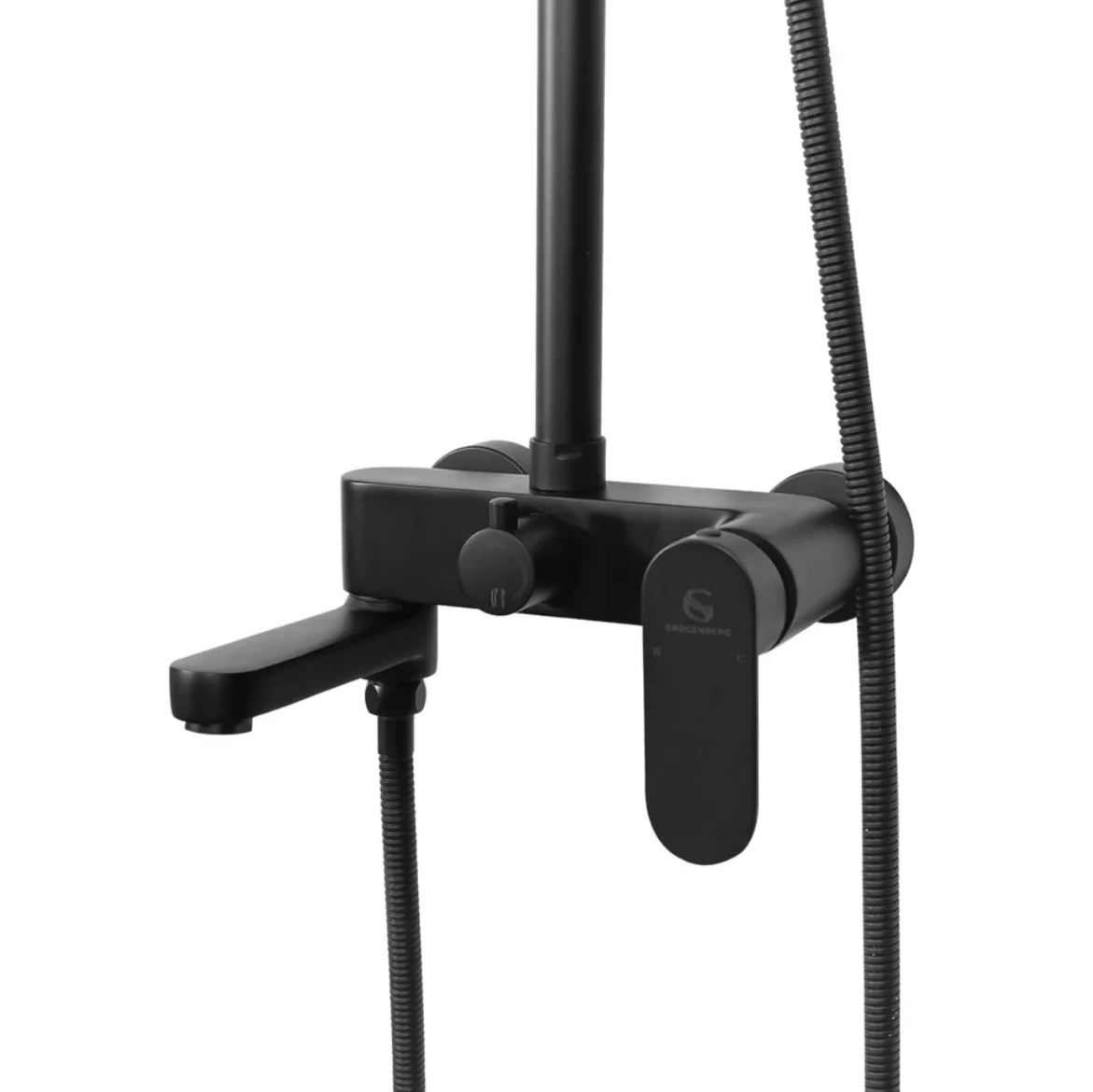 Приобрести grocenberg душевая система, черный матовый gb7011bl