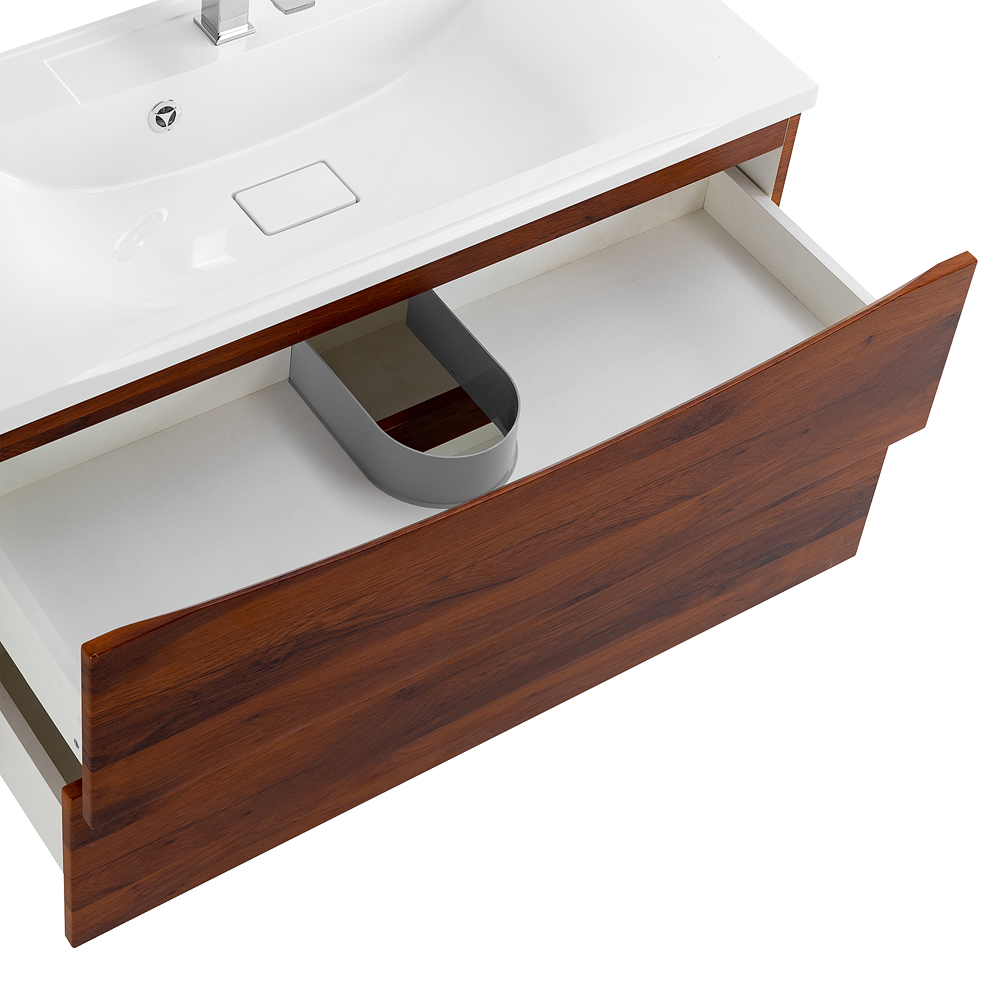 Приобрести belbagno тумба с раковиной marino 100 см, напольная rovere cillegio, белая раковина