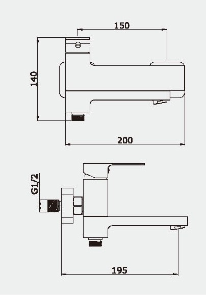 Приобрести смеситель для ванны vieir cielo с ручным душем, хром v393531