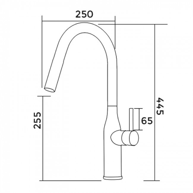 Приобрести gappo смеситель для кухни g4398-41 с высоким изливом, графит 30083